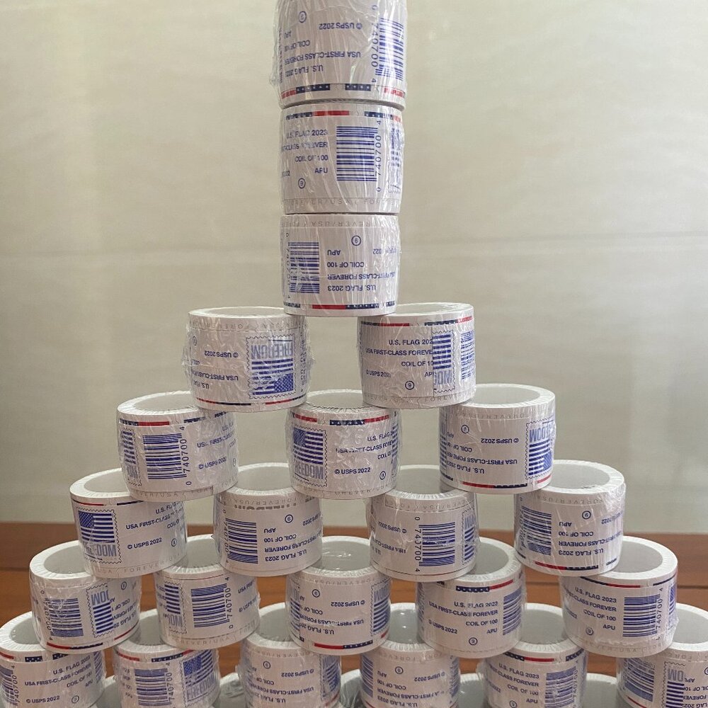 Forever 60 Roll 6000 Freedom Flag Roll Of 23 First Class Ups Postage Mai